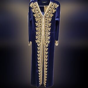 Velvet blue kaftan